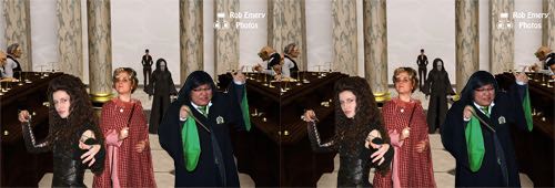 Bellatrix, Dolores, Voldemort and a Slytherin professor at Gringott's Bank